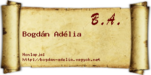 Bogdán Adélia névjegykártya